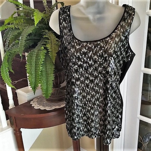 Calvin Klein Tops - Elegant Calvin Klein Sequin Tank Like New L